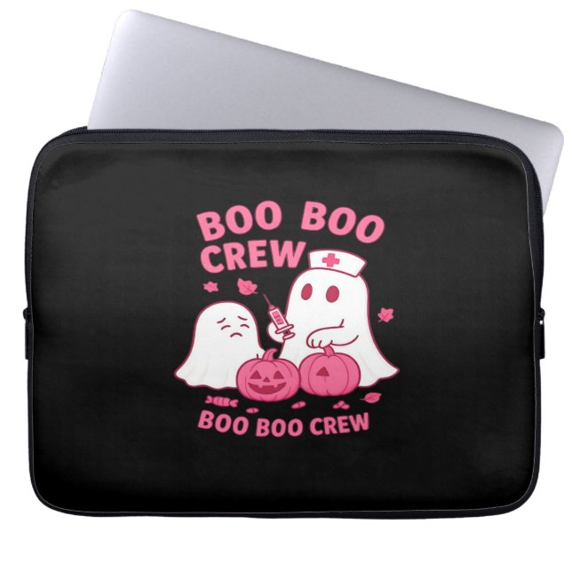 Funda Para Portátil Enfermera de Boo Boo Enfermera divertida fantasma  (Frente)