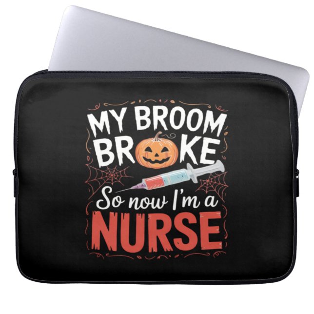 Funda Para Portátil Enfermera divertida Enfermería de Halloween camise (Frente)