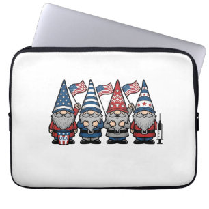 Funda Para Portátil Enfermera Gnomo Patriota Vector Grabado Vintage De