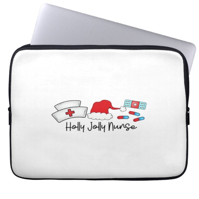 Funda Para Portátil Enfermera Holly Jolly, camiseta clásica de Hallowe (Frente)