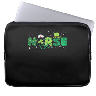 Funda Para Portátil Enfermera irlandesa Stethoscope Scrub St Patricks