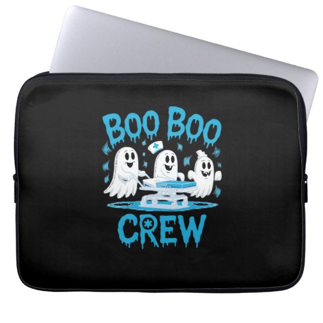 Funda Para Portátil Enfermera paramédica fantasma de Boo Boo Halloween (Frente)