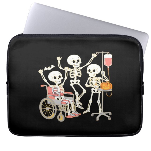 Funda Para Portátil Enfermera Skeleton Funny Halloween Healthcare Esse (Frente)