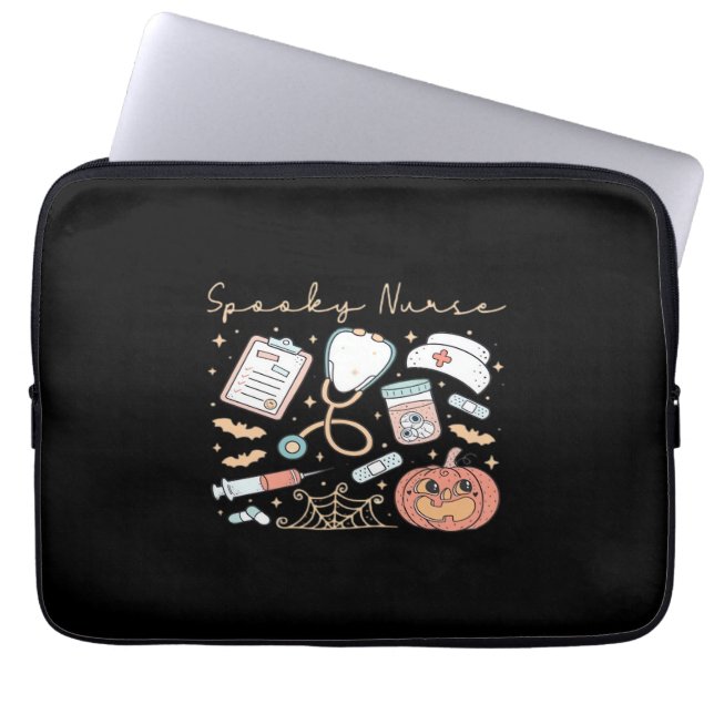 Funda Para Portátil Enfermera sobredimensionada con camiseta (Frente)