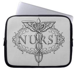 Funda Para Portátil Enfermero de Oval Silver caduceus