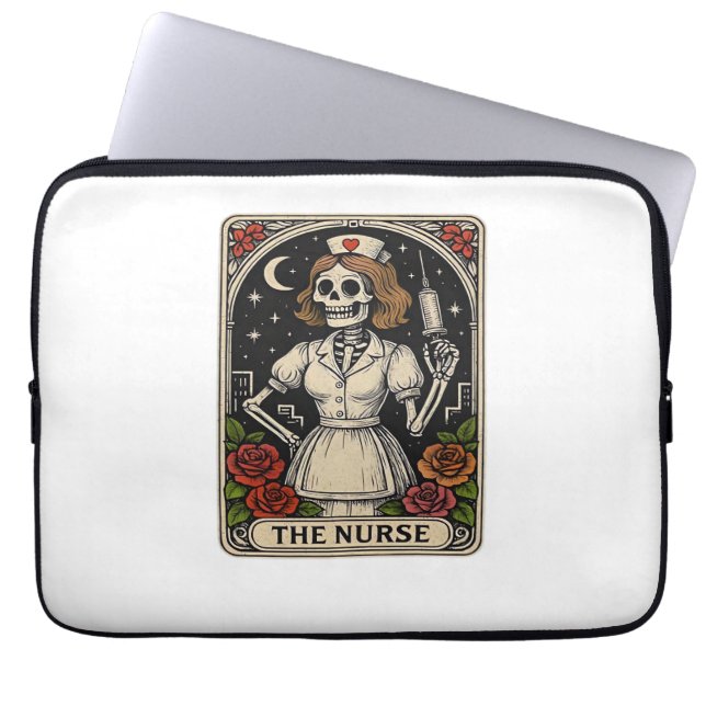 Funda Para Portátil Enfermero fantasma, cuidado espeluznante y angusti (Frente)
