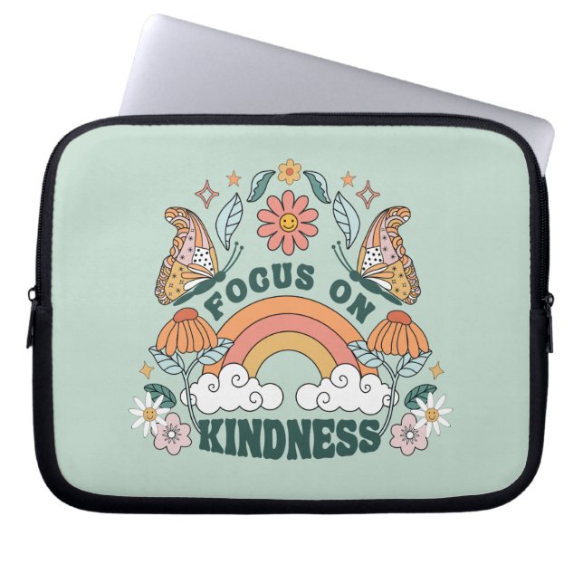 Funda Para Portátil Enfoque en Gráfica de bondad Groovy (Frente)