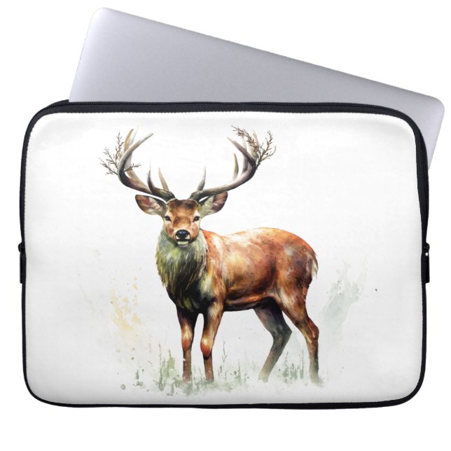 Funda Para Portátil Enorme ciervo rayado (Frente)
