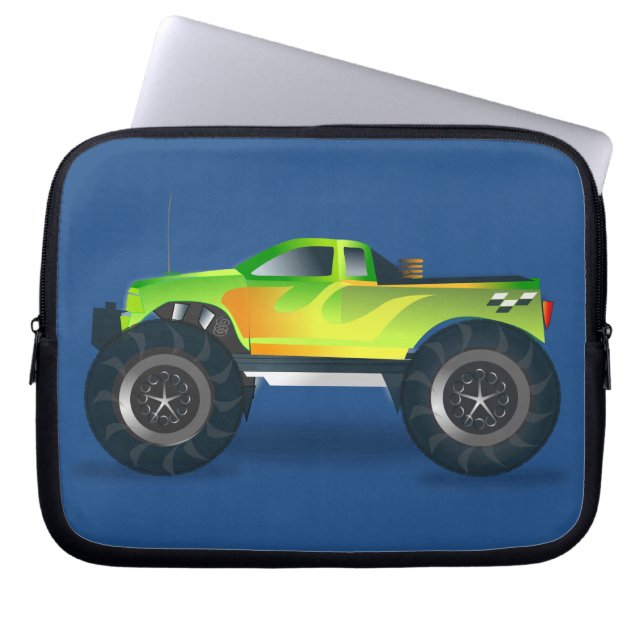 Funda Para Portátil Enorme Monster Truck Speedway (Frente)