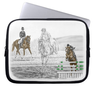Funda Para Portátil entrenamiento combinado de los caballos de tres
