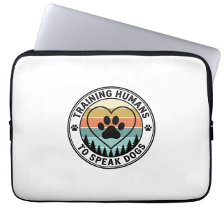 Funda Para Portátil Entrenando Humanos para Hablar Perros Vintage Paw
