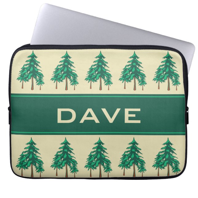 Funda Para Portátil Entusiasta al aire libre de Winter Evergreens Pers (Frente)