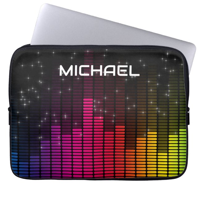 Funda Para Portátil Equalizer Disco Lights Music Volume Personalised (Frente)