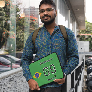 Funda Para Portátil Equipo de Jugador de Fútbol Personalizado con Band