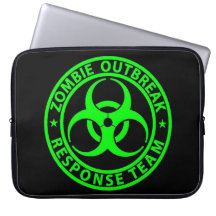 Equipo de respuesta a brote de zombis verde neón