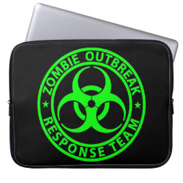 Funda Para Portátil Equipo de respuesta a brote de zombis verde neón