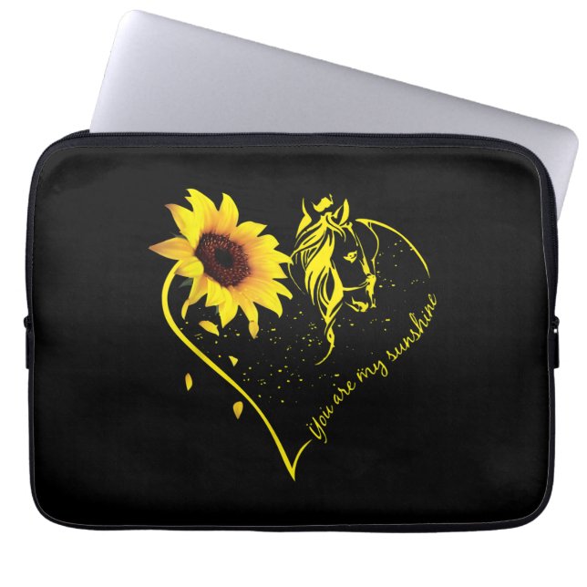 Funda Para Portátil Eres Mi Sunshine Sunflower Y Mi Caballo (Frente)