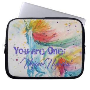 Funda Para Portátil ¡Eres Un Único Unicornio! Arco de arco iris
