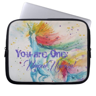 Funda Para Portátil ¡Eres Un Único Unicornio! Arte acuático con arco i
