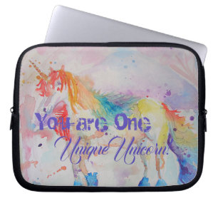 Funda Para Portátil ¡Eres Un Único Unicornio! Unicornios rosados chica