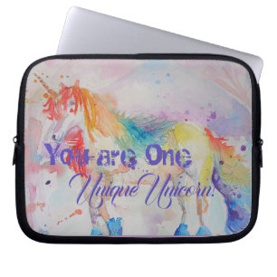 Funda Para Portátil ¡Eres Un Único Unicornio! Unicornios rosados chica