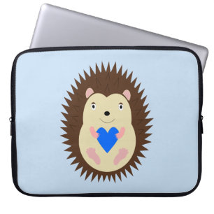 Funda Para Portátil Erizo Corazón Azul Niño