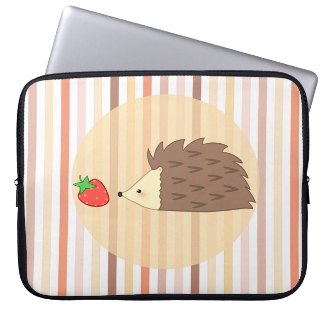 Funda Para Portátil Erizo y fresa (Frente)