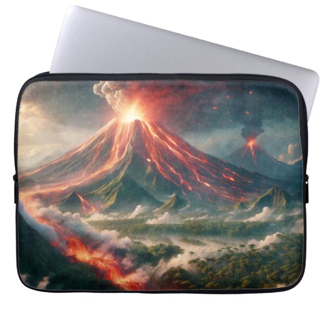 Funda Para Portátil Erupciones volcánicas (Frente)