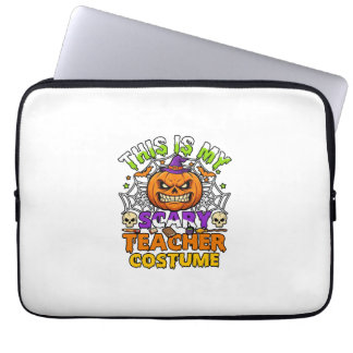 Funda Para Portátil Es Disfraz De Maestro De Halloween Calabaza Bruja