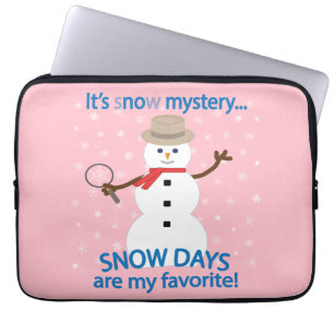 Funda Para Portátil Es el detective Snowman Pink