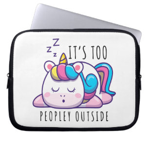 Funda Para Portátil Es muy popular fuera de la introvertida de Unicorn