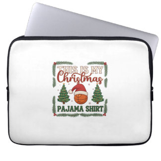Funda Para Portátil Es Navidad Pijama Baloncesto Santa Sombrero Árbole