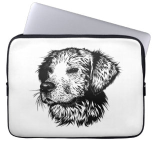 Funda Para Portátil Esbozo de cabeza canina
