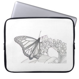 Funda Para Portátil Esbozo de mariposa