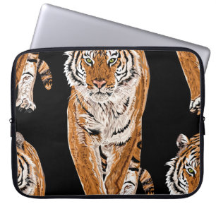 Funda Para Portátil Esbozo del tigre de Bengala: Impresión de animales