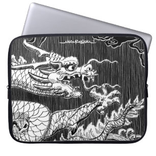 Funda Para Portátil Esbozo tradicional chino de lápiz de dragón