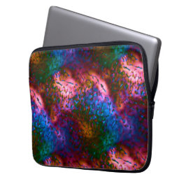 Funda Para Portátil Escala cromada azul brillante sobre el salmón