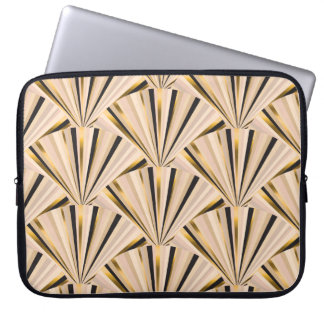 Funda Para Portátil Escalas Art Deco: Glamour dorado geométrico