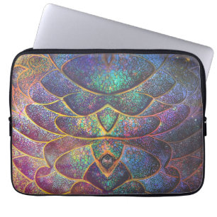 Funda Para Portátil Escalas de dragón abstractas caprichosas arte frac