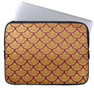 Funda Para Portátil Escalas de sirenas Art Deco - Magenta