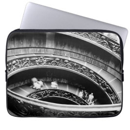 Funda Para Portátil Escalera de caracol en blanco y negro