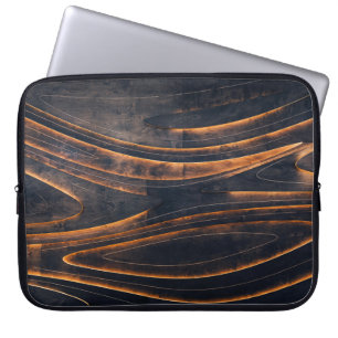Funda Para Portátil Escaleras de espiral negra y marrón