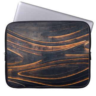 Funda Para Portátil Escaleras de espiral negra y marrón