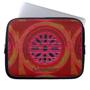 Funda Para Portátil Escaparate rojo de la iglesia medieval
