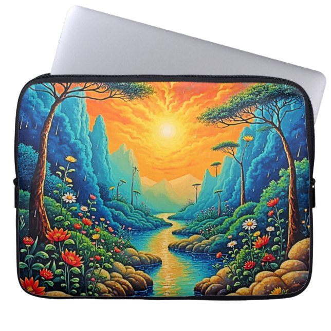 Funda Para Portátil Escape al diseño de arte natural (Frente)