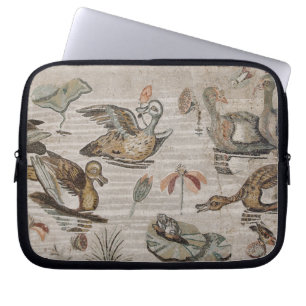 Funda Para Portátil Escena de aves acuáticas en el Nilo, casa del