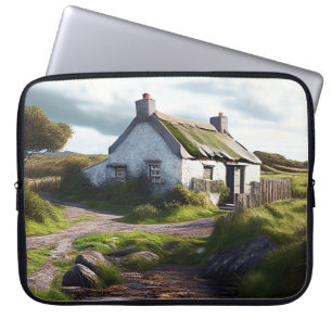 Funda Para Portátil ESCENA DE CAMPO bonito IRLANDESA CON ALGODÓN
