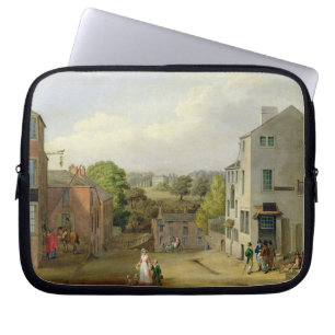 Funda Para Portátil Escena de la calle en Chorley, Lancashire, con una