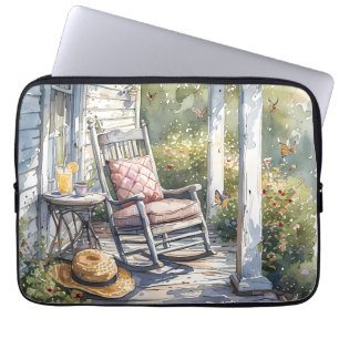 Funda Para Portátil Escena de la silla Roca de Puch Wisteria
