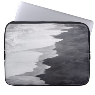 Funda Para Portátil Escena de playa en blanco y negro